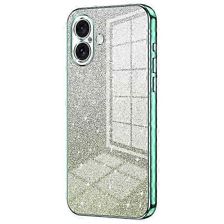 Compatible For iPhone 16 Plus Case Electroplating Gradient Glitter TPU Phone Cover (New Model)