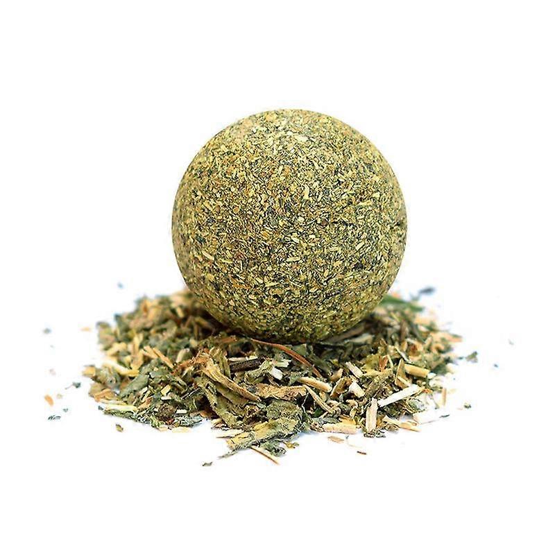 Natural Edible Catnip Toys for Cats Fun Chew Play Balls Green 3cm Pet Training