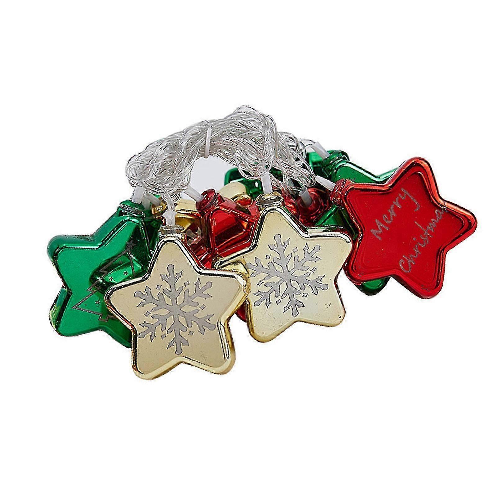 Christmas Decoration String Light Creative Plastic Battery Powered Star String Lights For Store Home Display Window 1.5m / 4.9ft 10 Lights