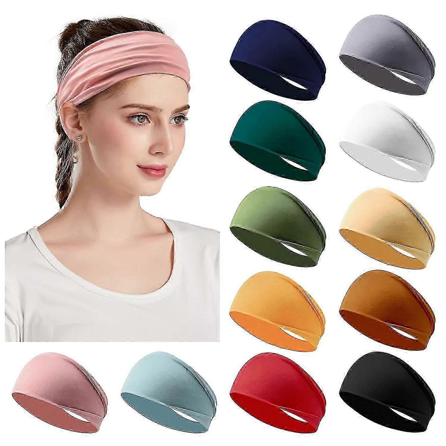 12 Pack Women's Headbands for Yoga Running Workout