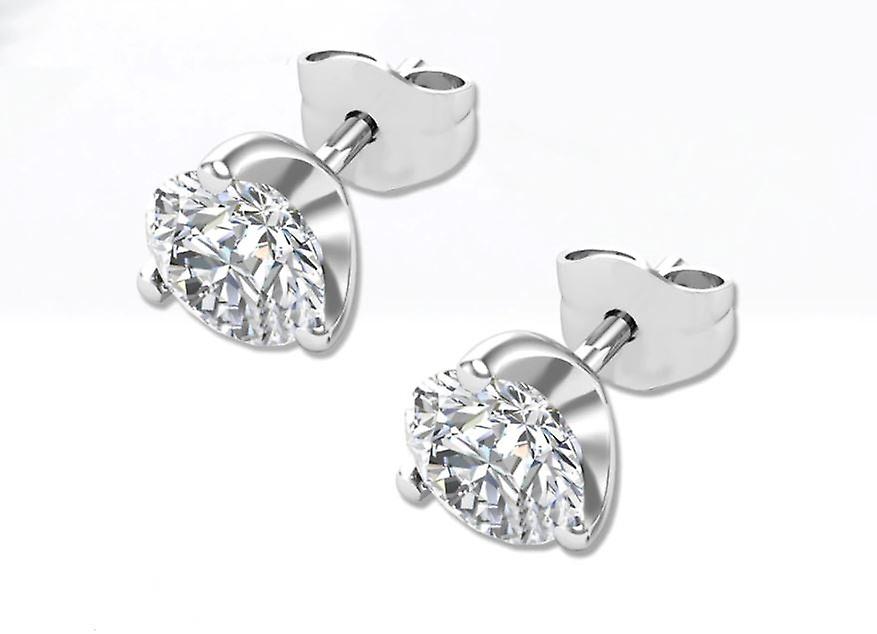 Silver Moissanite Stud Earrings