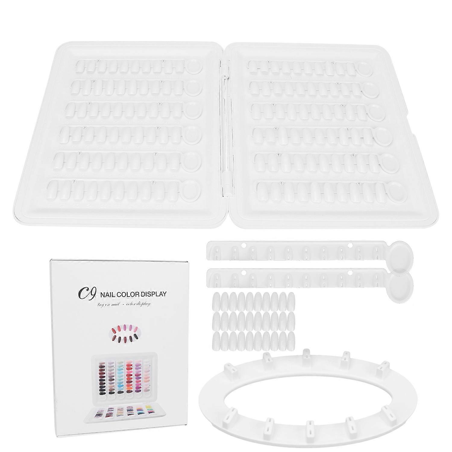 120 Colors Nail Tip Color Display Book Portable Salon Nail Gel Polish Color Card Chart Set