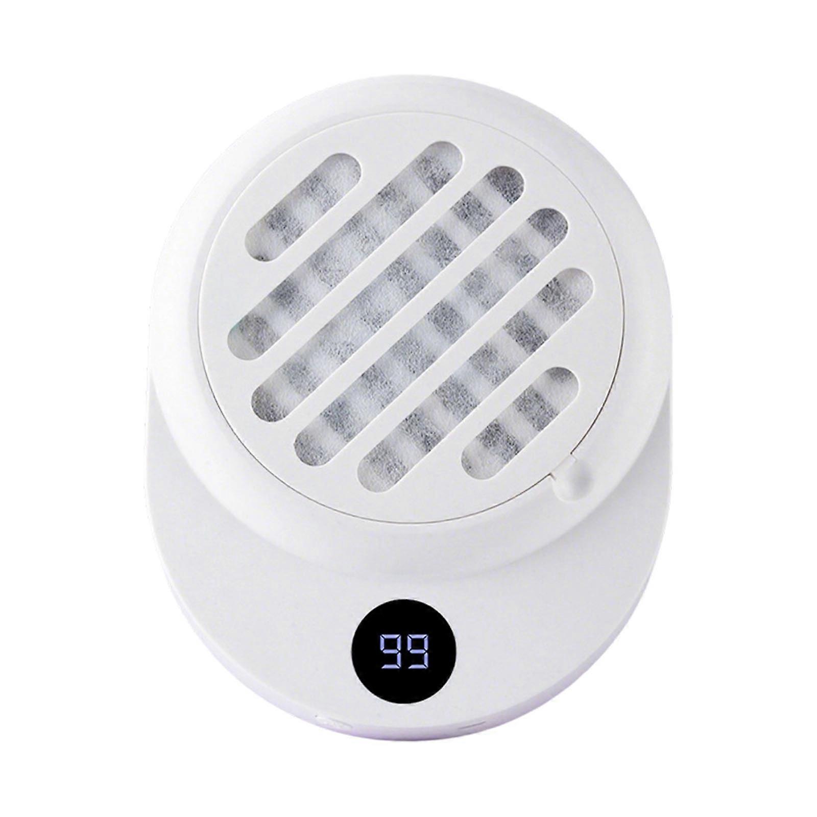 Quiet Cordless Nail Dust Collector For Nail Art With Powerful Suction Advanced Filtration System For Home Salon Use  White