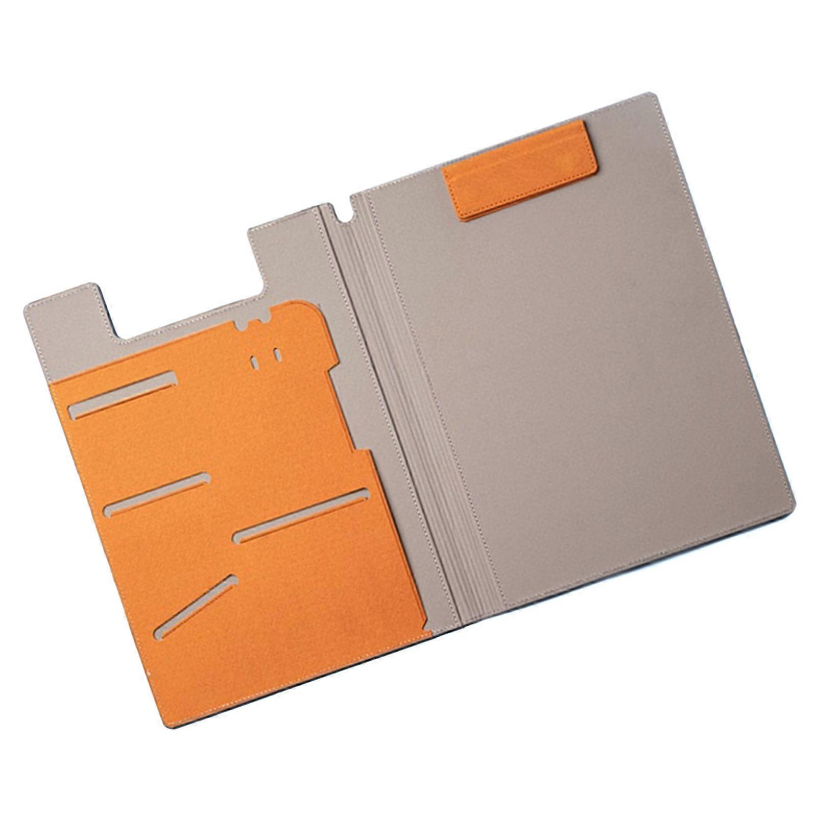 Additional PU Leather A4 Magnetic Board With Document Storage And Card Openings For Office Specialists Multicolor