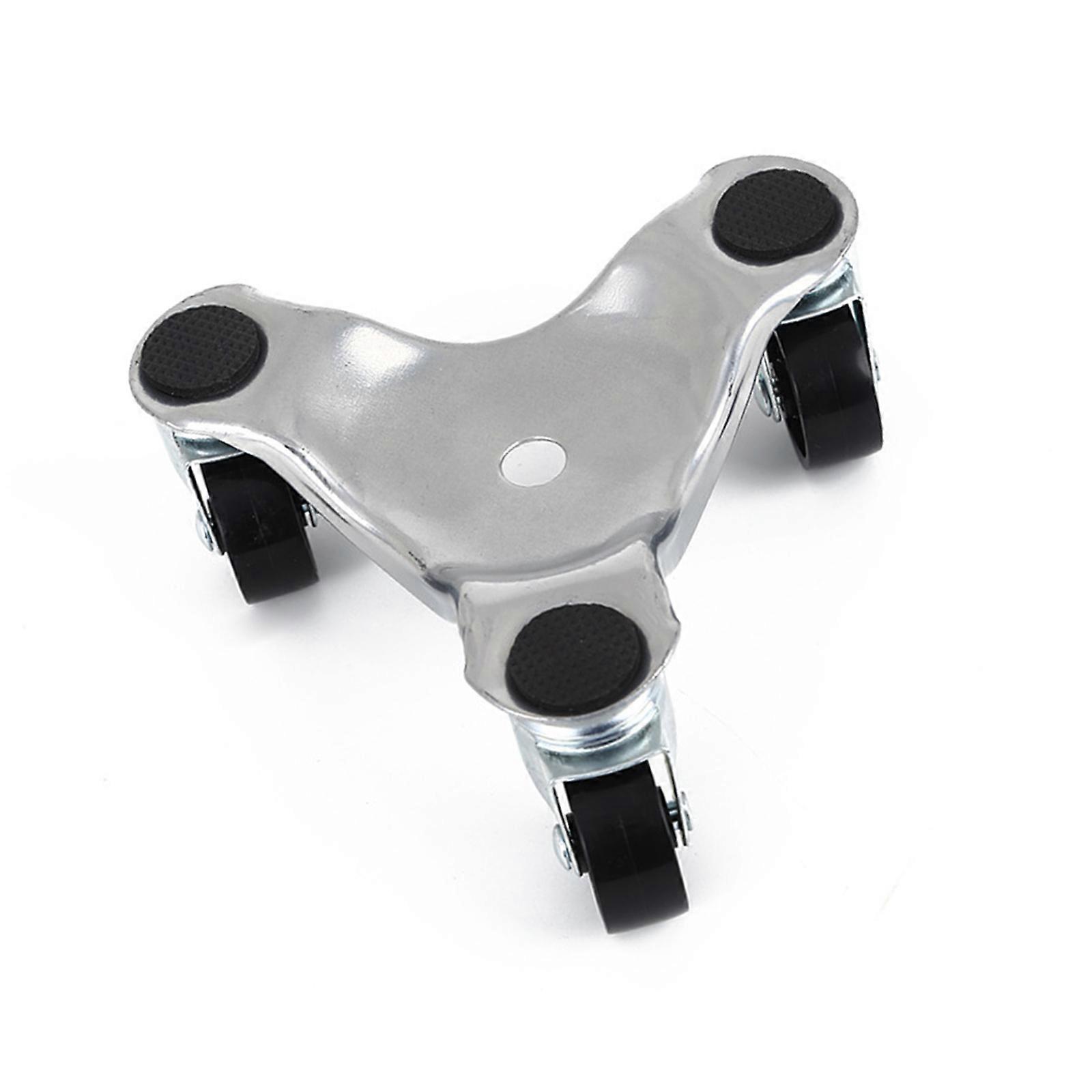Carbon Steel Triangular Heavy Object Mover Dollies With Smooth Rolling Wheel Casters For Effortless Furniture Relocation  Silver