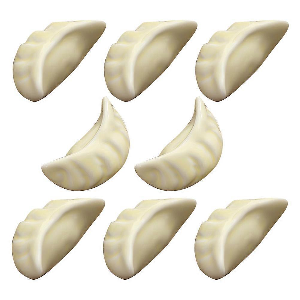 Ceramic Dumpling Shape Chopstick Holders for Home Table Utensil Rest 8Pcs