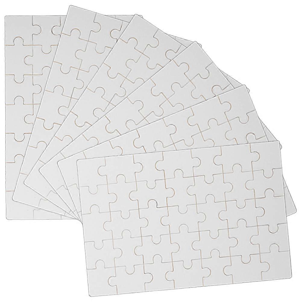 6 Sheets Sublimation Transfer Puzzle Crafts Rectangle Blank Jigsaw Puzzle Pieces