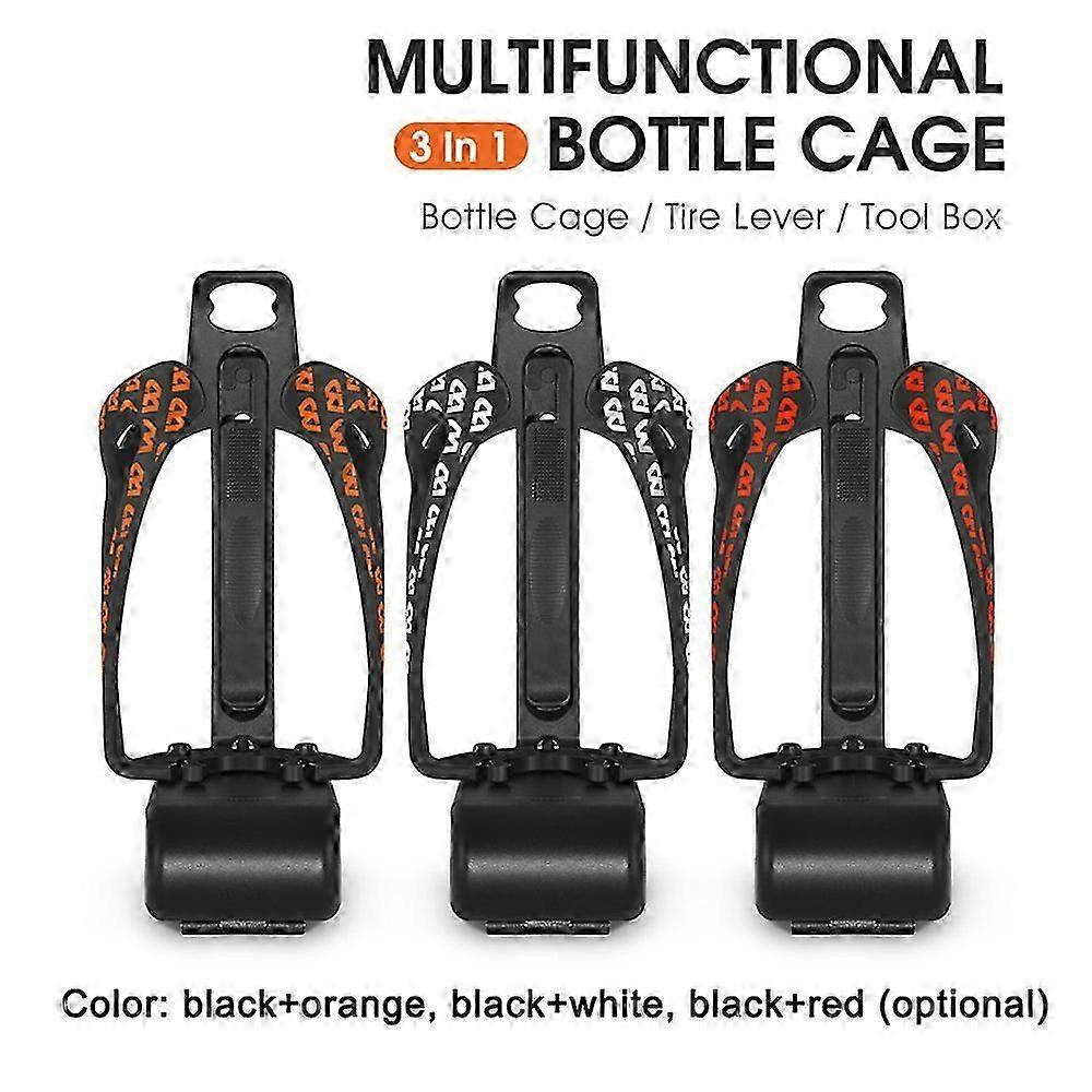 West Biking 3-in-1 Multifunctional Bicycle Bottle Bracket with Tire Levers and Tool Box for Road and MTB
