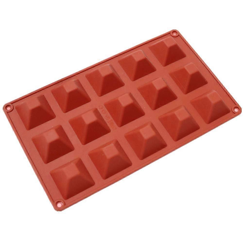 Silicone Pyramid Cake Mould with 15 Cavities for Chocolate Candy Ice Cube Soap Baking