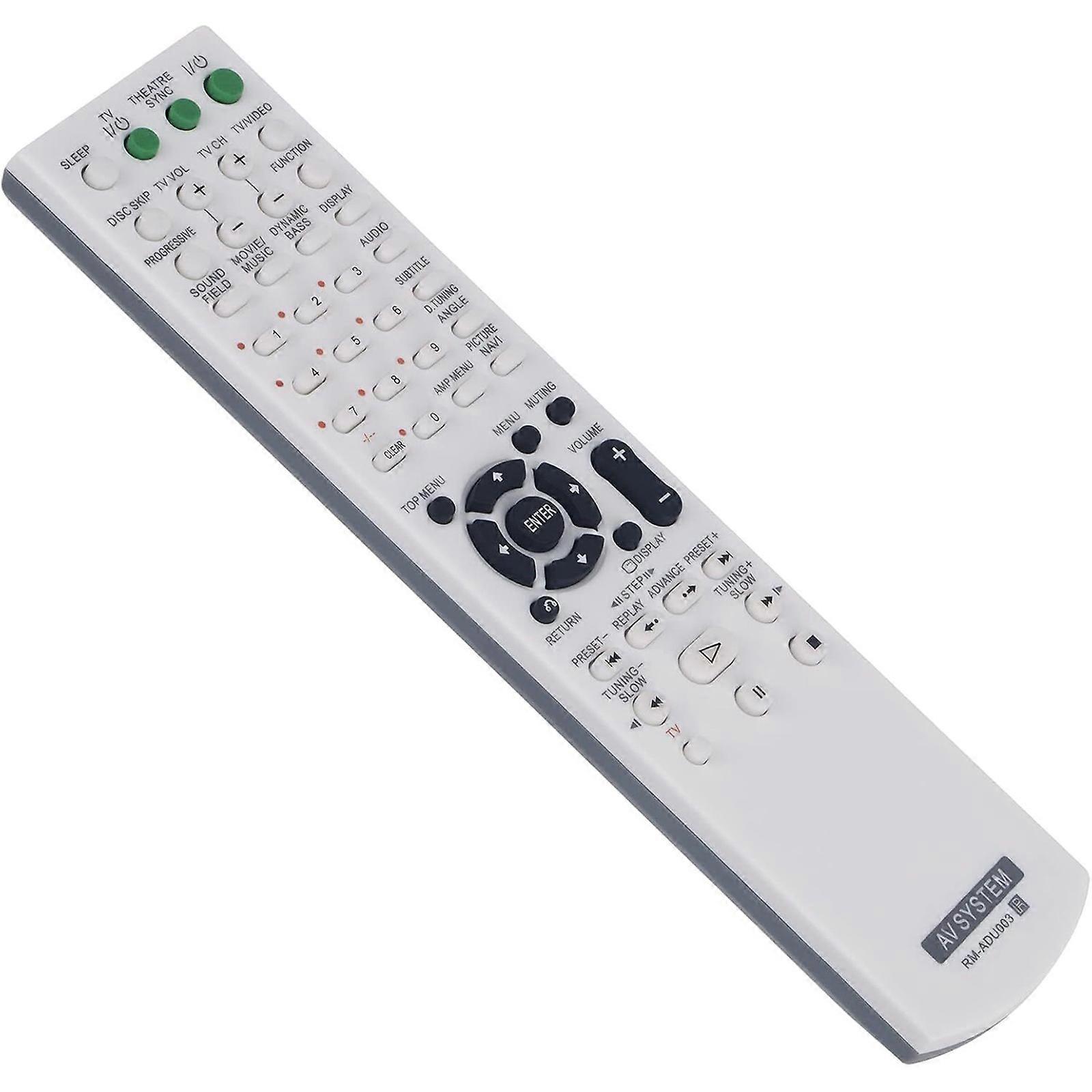 Universal Receiver Remote Control RM-ADU003 Replacement Compatible for DAV-DX155 DX255 DX315 DZ120 1-10m Distance Multicolor