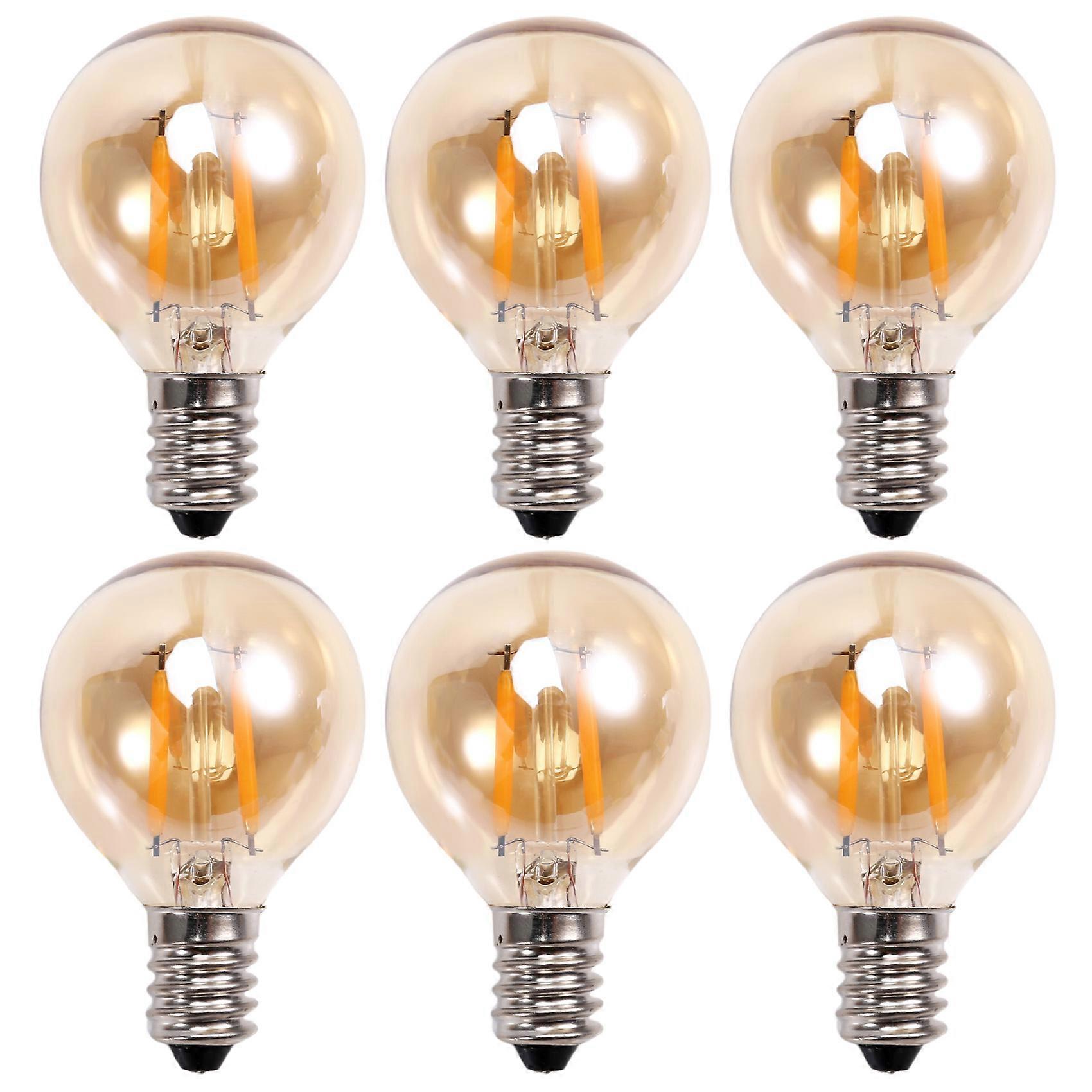 6Pcs 1.5W LED G40 Replacement Bulb 220V Retro Globe E14 Base
