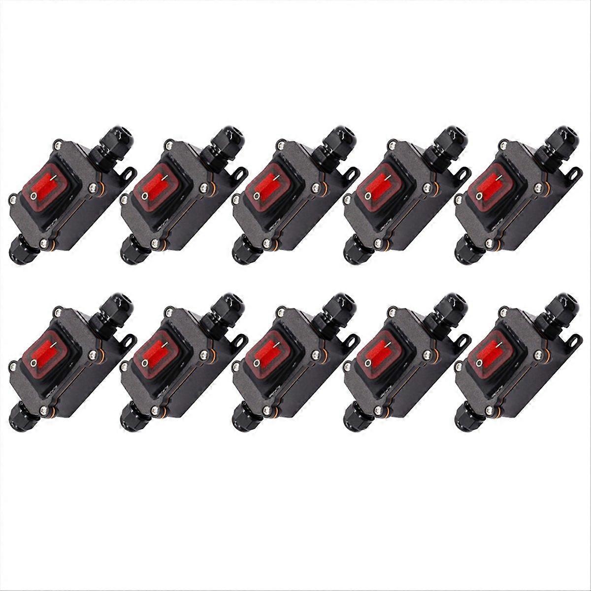10X IP67 Waterproof Inline Switch 12V DC 20A High Current Power Waterproof Switch