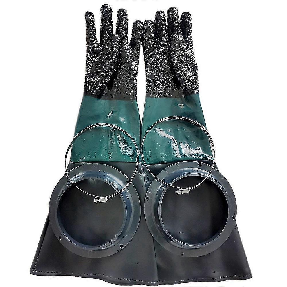 Sandblåsingsvernehansker 60cm med O-ringer