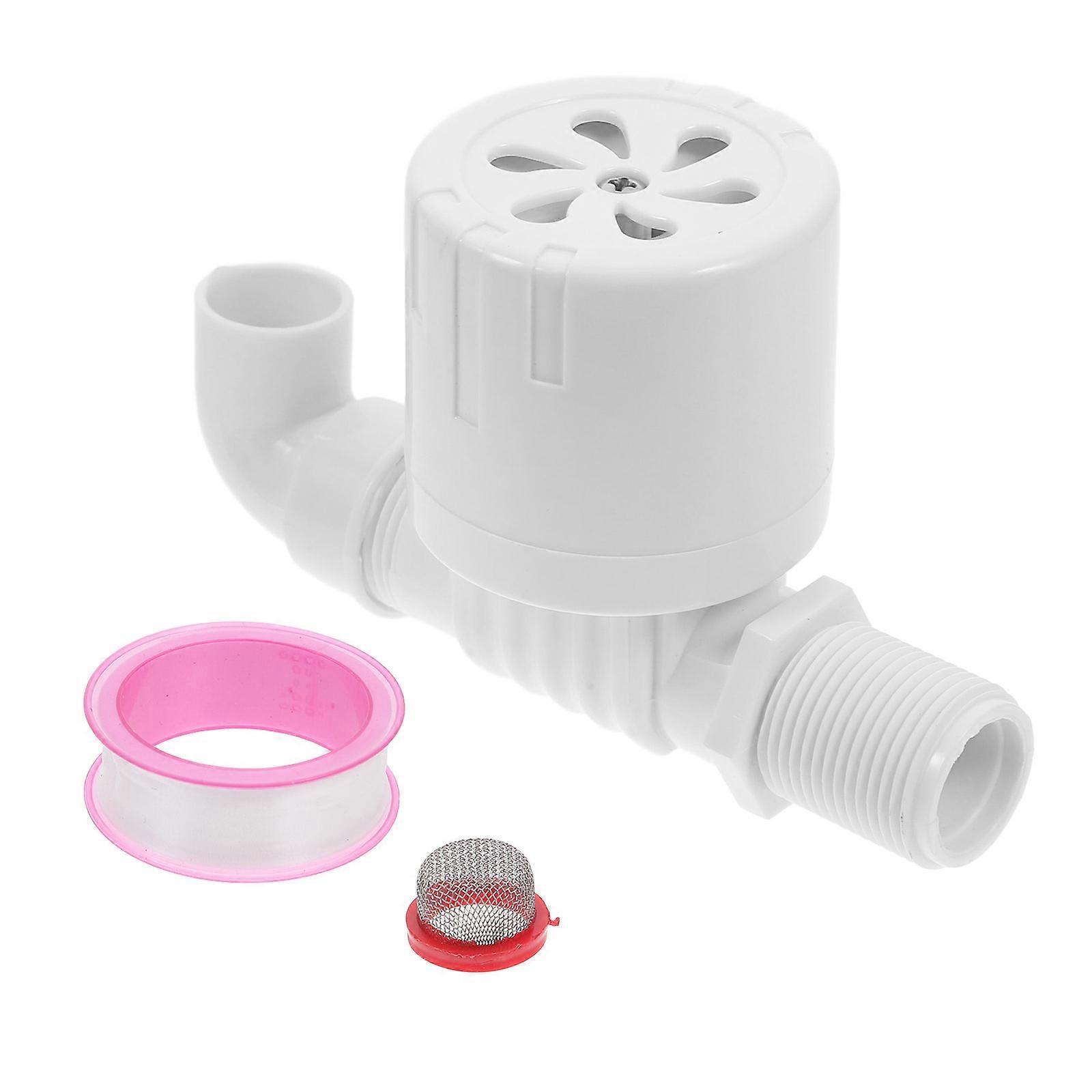 Water Level Shut Off Valve Set for Aquarium Pools Livestock Plastic White with Water Level Control 1 Set