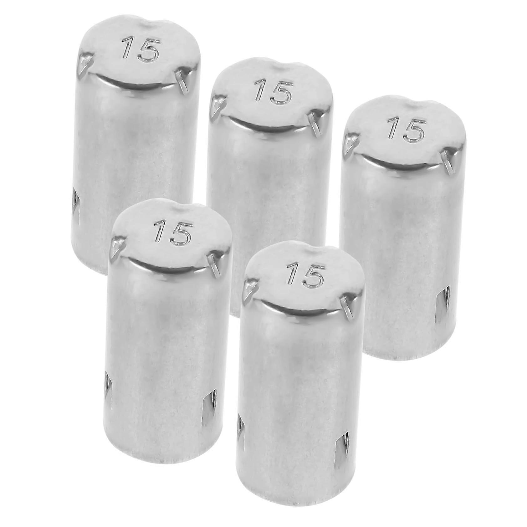 5pcs Stainless Steel Test Tube Caps Set for Laboratory Experiments and Secure Sample Storage