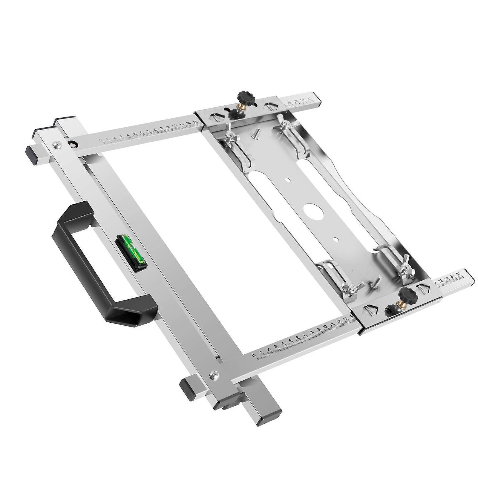 Grusce Cutting Machine Edge Guide Positioner Twin Rail Rip Guide for Circular Saws Woodworking Positioning and Cutting Tool