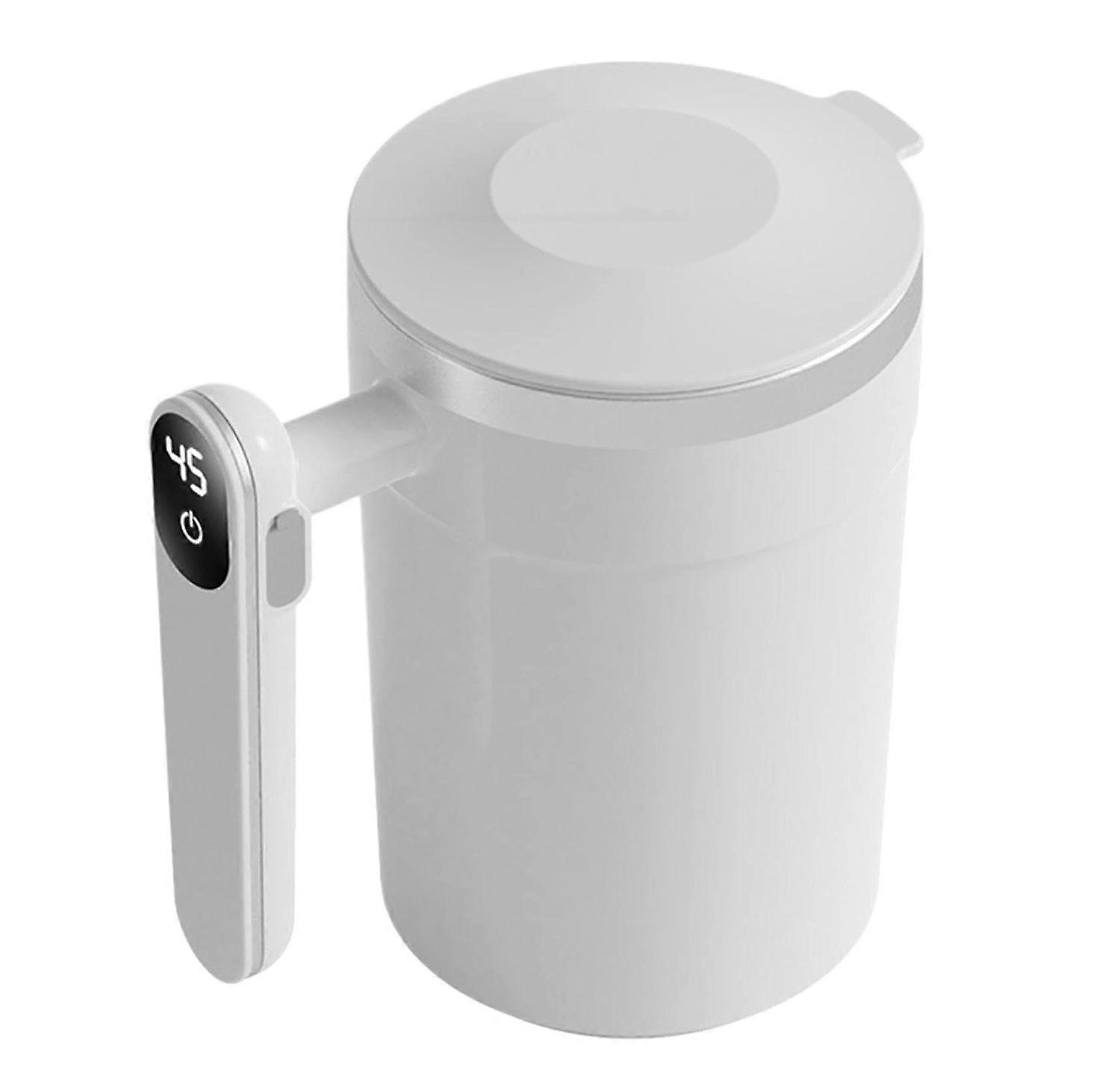 Magnetic Coffee Stirrer Mug - 400ml Digital Display Cup, Self Mixing Coffee Mug, Portable Electric