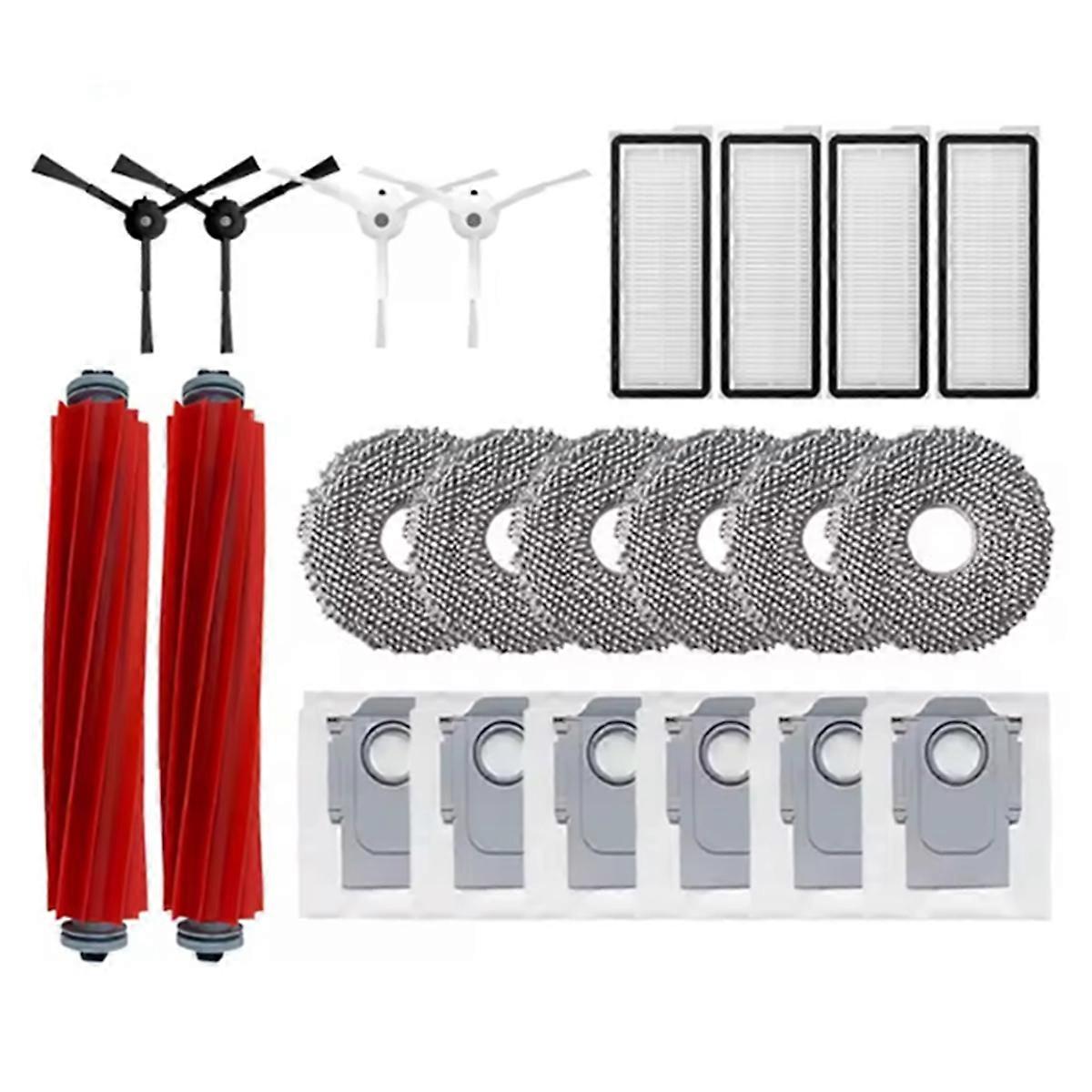 22PCS for Q MaxV/Q S/Q Pro Replacement Parts Main Side Brush Dust Bag Hepa Filter Mop Cloths