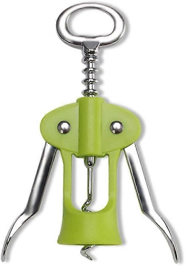 Green Zinc Alloy Waiter's Corkscrew Bottle Opener for Wine and Beer with Durable Metal Build