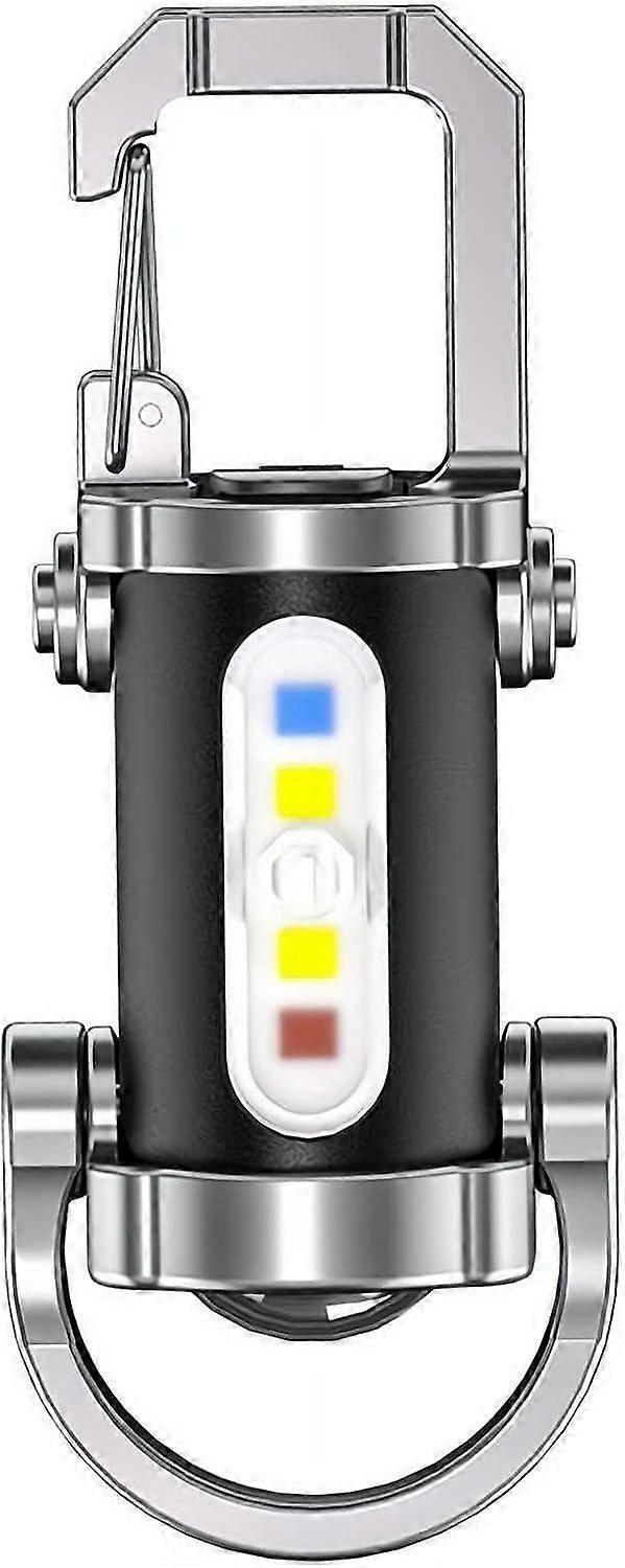 Rechargeable LED Torch with Power Bank, Mini Keychain Flashlight, Waterproof Emergency Pocket Light, Standard Torches Key Ring Flashlight for Outdoor,