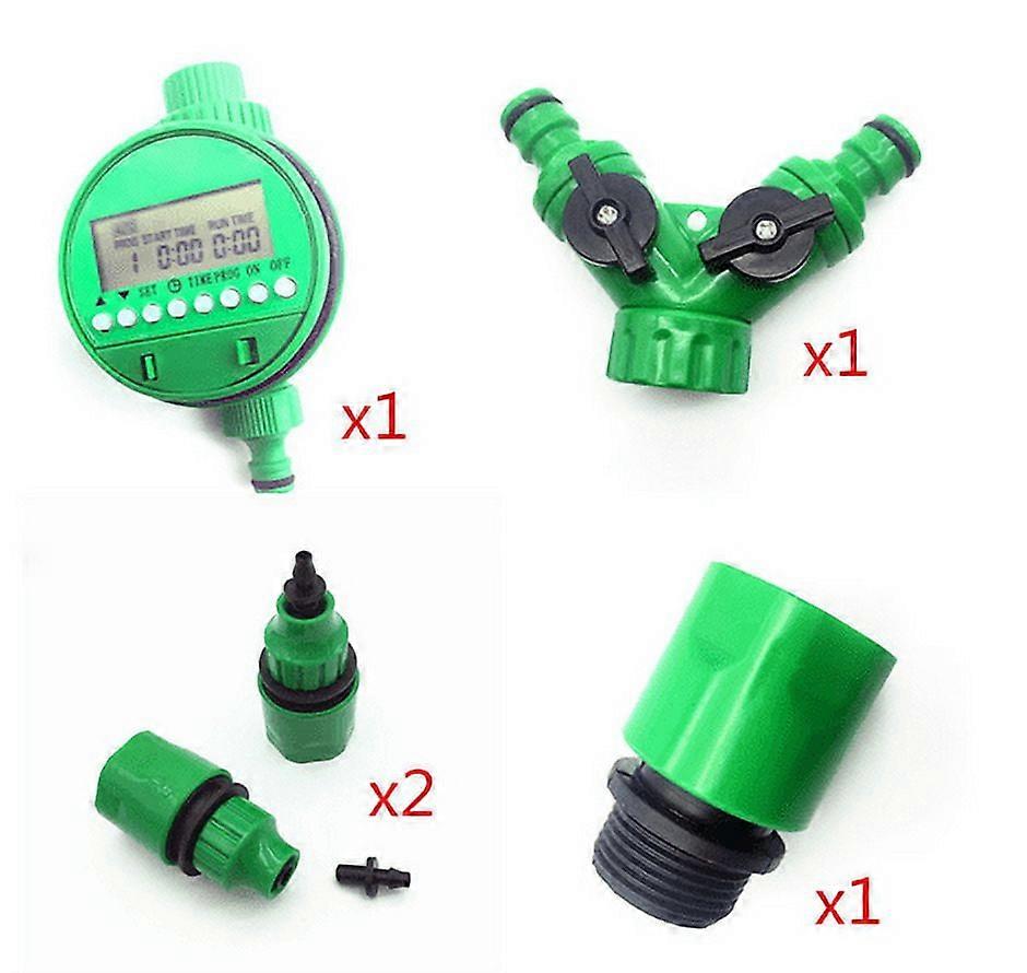 ZPSHYD 5Pcs/set Garden Water Timer, Watering Irrigation Controller Kit with Y-shaped Quick Connector Automatic Watering Timer
