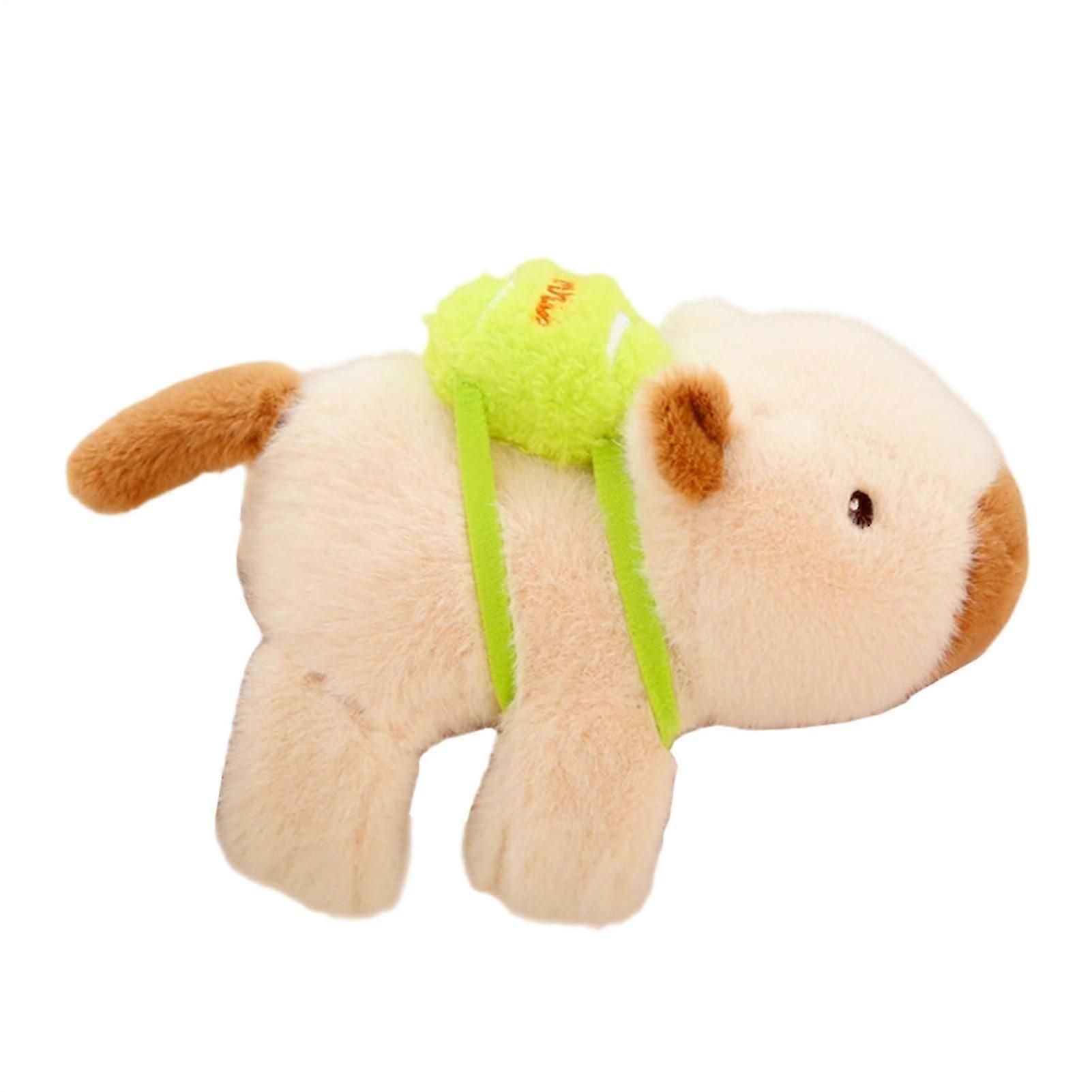 צמיד קפיברה קטיפה צמיד קטיפה עם חיה לפרק כף היד צמיד רך כחיית מחמד לילדים, בני נוער ומבוגרים חום