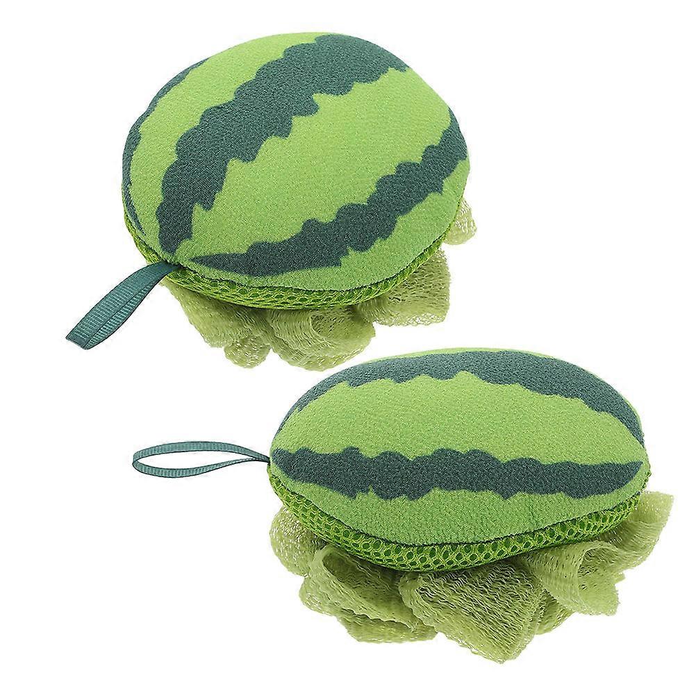2Pcs Soft Watermelon Bath Scrubber for Shower Use Body Exfoliating Sponge