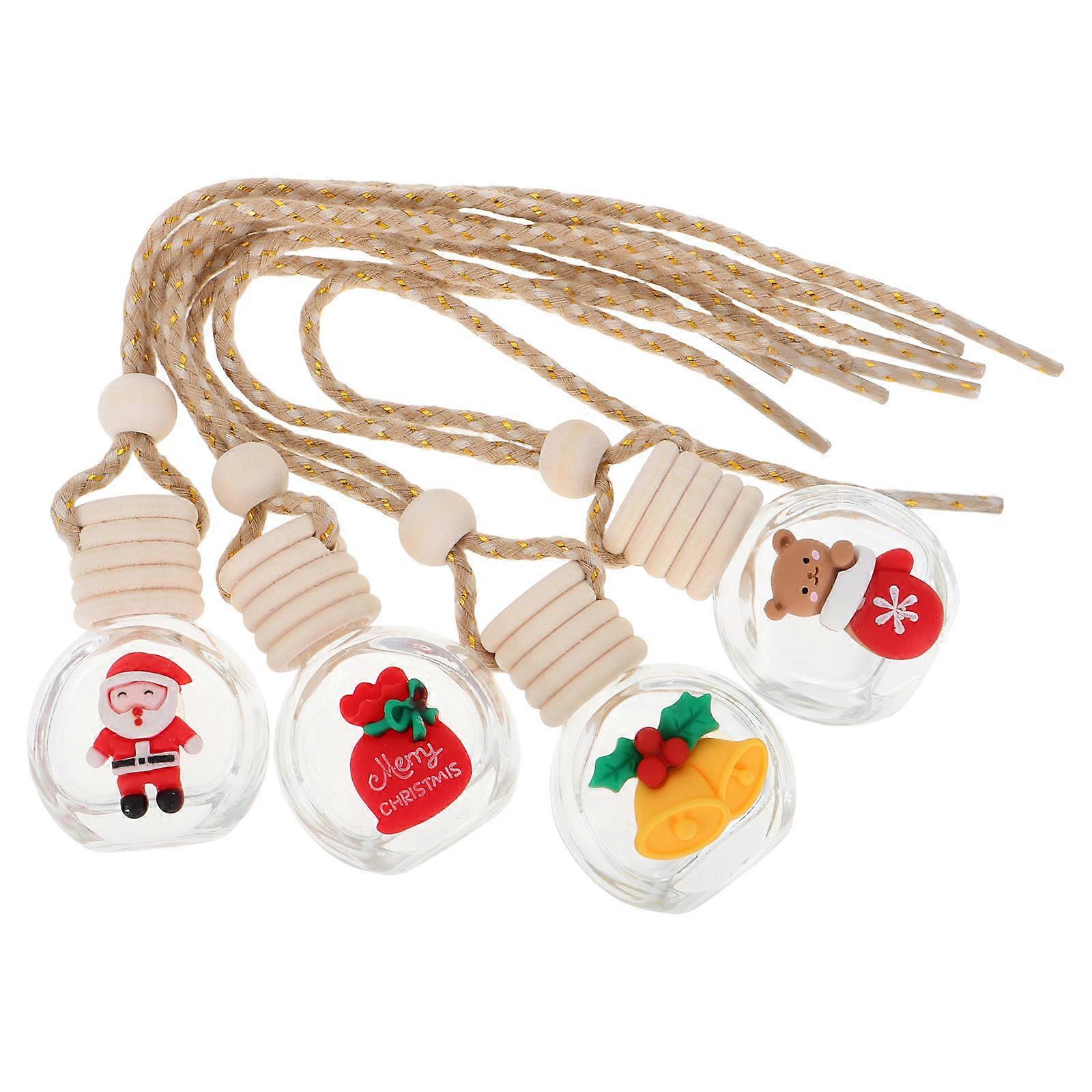 Car Air Freshener 4Pcs Hanging Diffuser Bottles for Aromatherapy Use