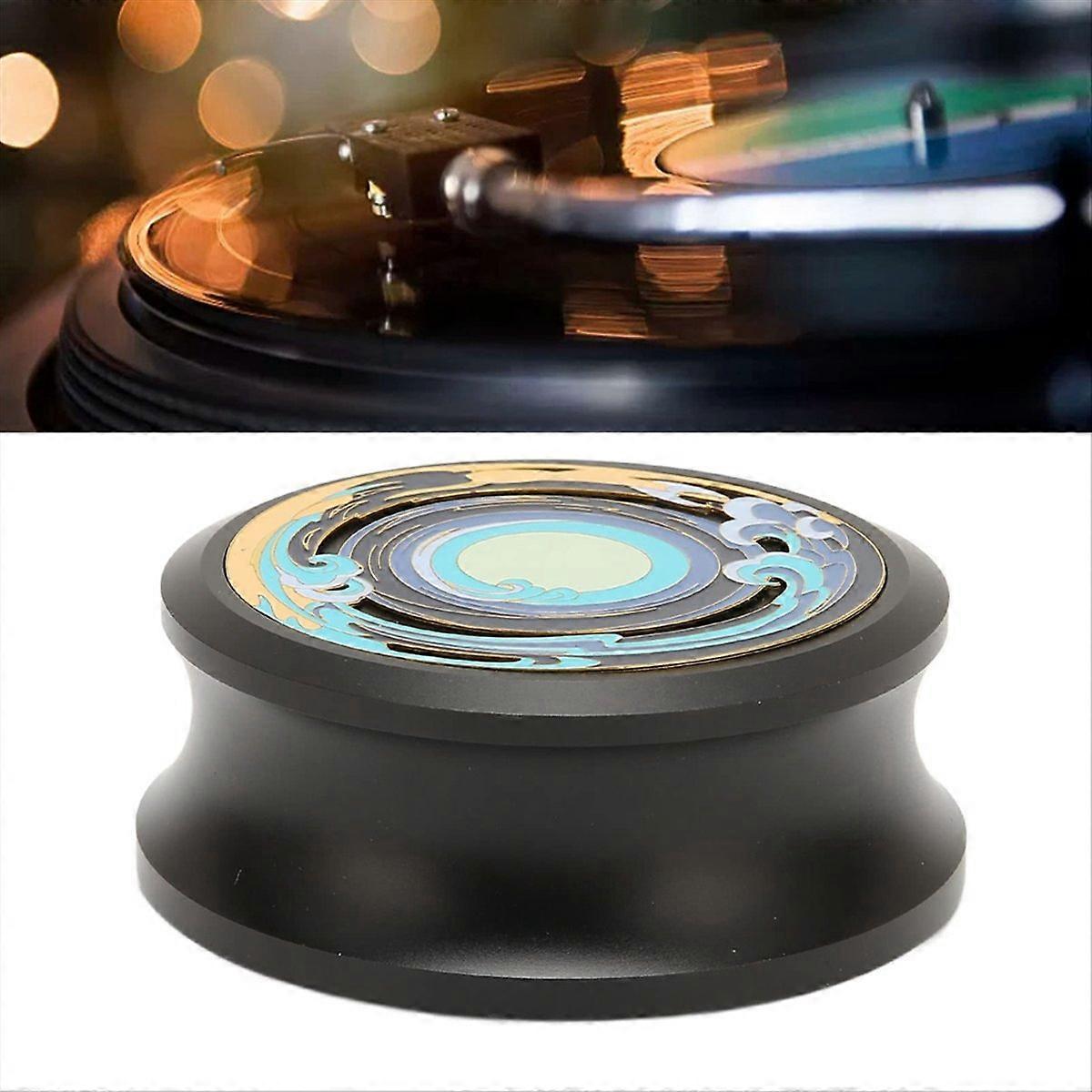 LP Record Weight Record Clamp Turntable Disc Stabilizer, Black