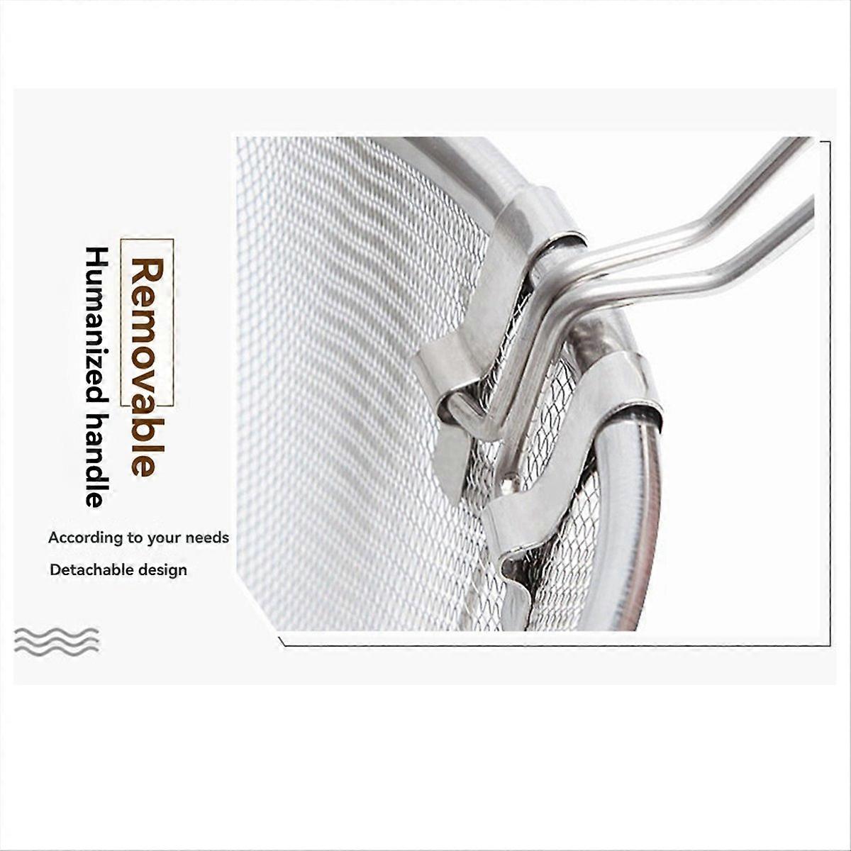 Folding Fry Basket Mesh Container 7 Inch Foldable Deep Fryer Basket