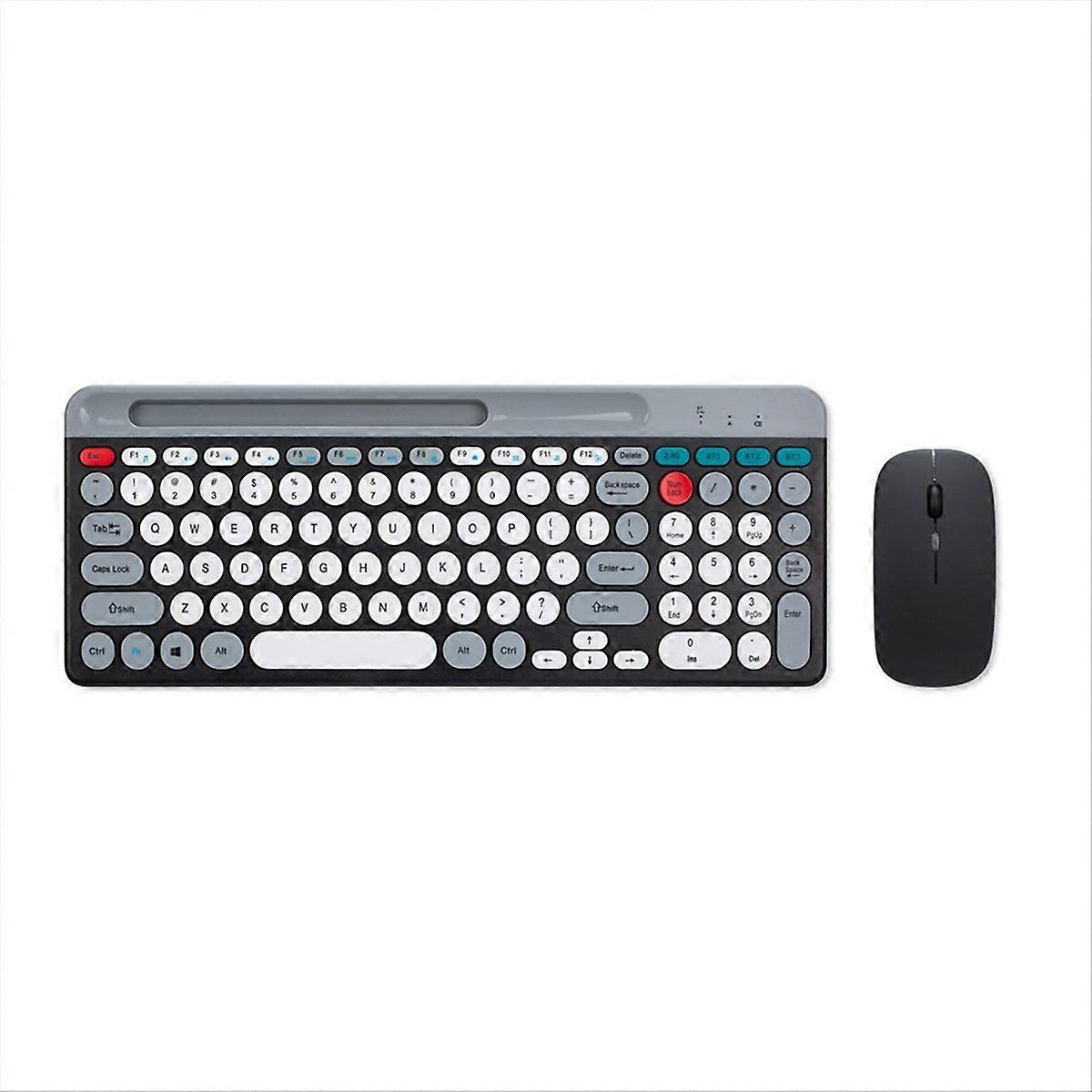 2.4G Wireless Keyboard Mouse Combo Bluetooth Colorful Keyboard