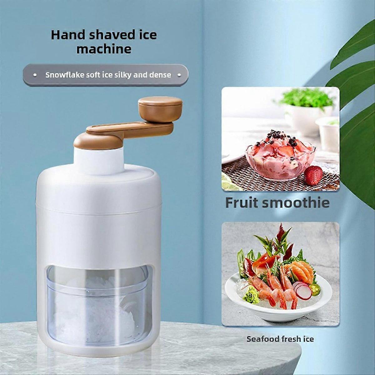 Home Manual Shaved Ice Machine Homemade Hail Ice Crusher Quick Ice