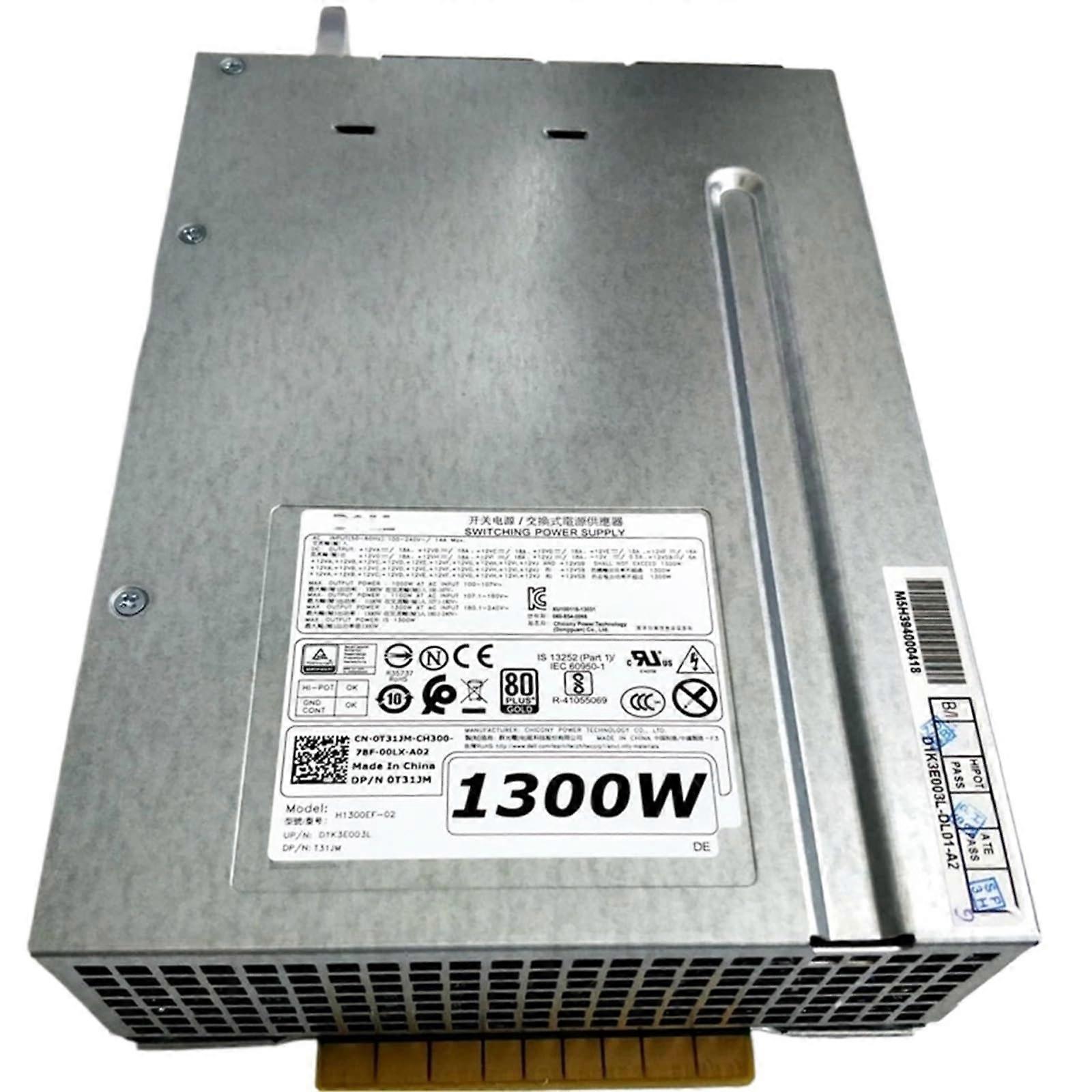 Power Supply 1300W PSU for Dell Workstation T7610 T7810 T7910 V5K16 T31JM D1300EF02
