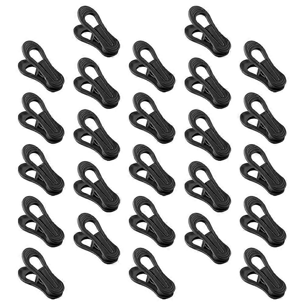 Plastic Hanger Clips for Holding Clothes Use 30Pcs Black ABS Material