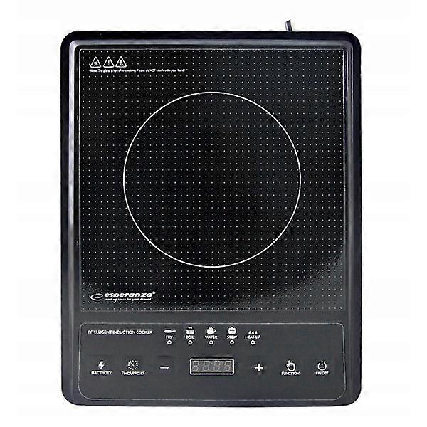 Induction hob: 5 functions, adjustable temp, safety Black