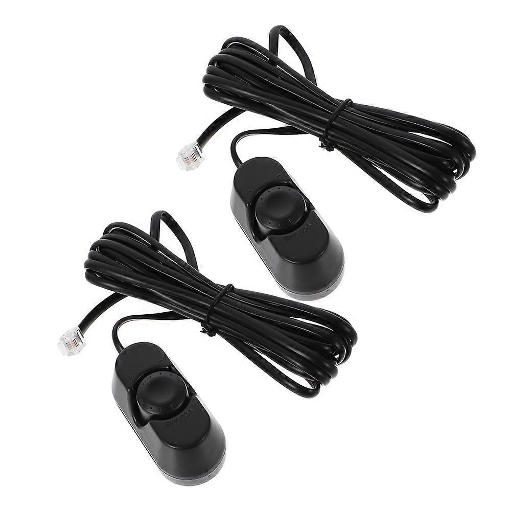 Amplifier Volume Control Power Amplifier Inline Volume Control Knob Car Audio System Black 2Pcs