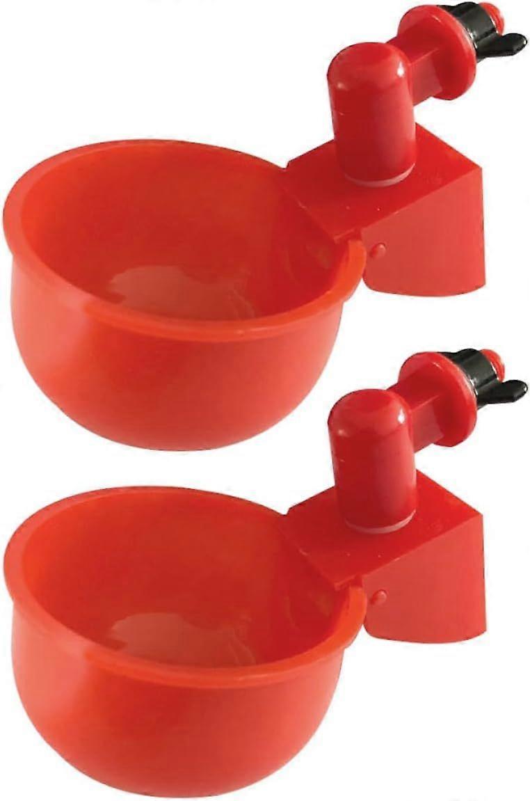 Luxshiny 2Pcs Automatic Chicken Water Feeders Poultry Drinking Bowls with Strong Toughness and Easy Refill Suitable for Chickens Pigeons Quail and Bir