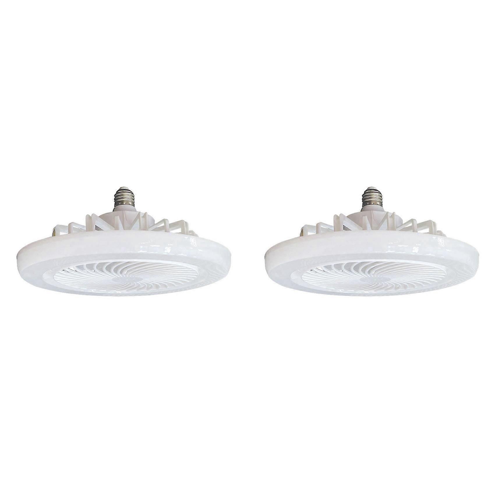 2X Ceiling Fans with Lights and Remote, Flush Mount Ceiling Fan Modern Low Profiles Bladeless Small Ceiling Fan