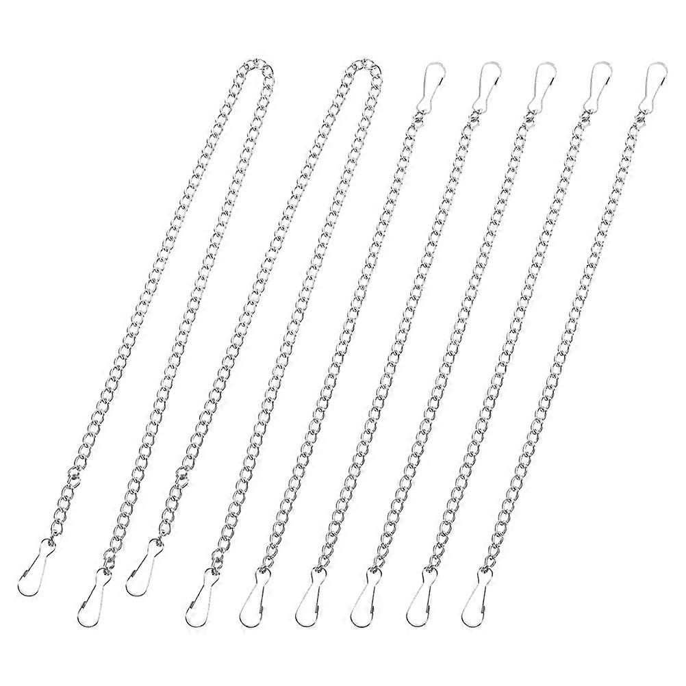 7Pcs Silver Hanging Chain for Pictures with Hooks Suitable for Home