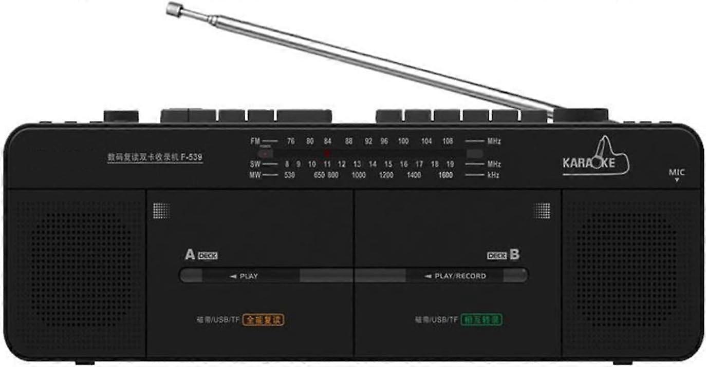 Multifunctional Dual Tape Player Recorder With RetroInspired Design For Tape Playback And Recording