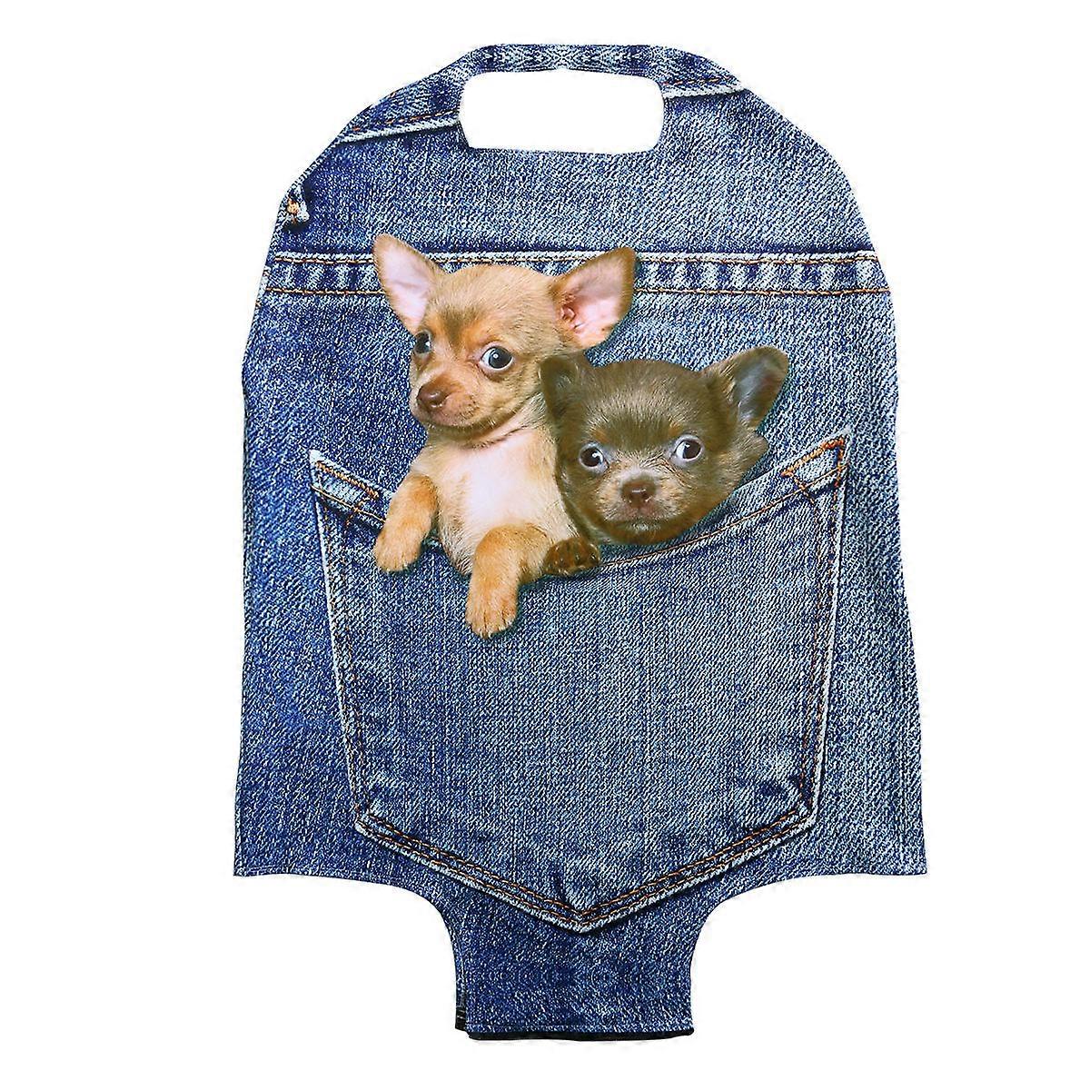 Stretchy Suitcase Cover 3D Printed Dog Pattern for Suitcase Use 3Pcs