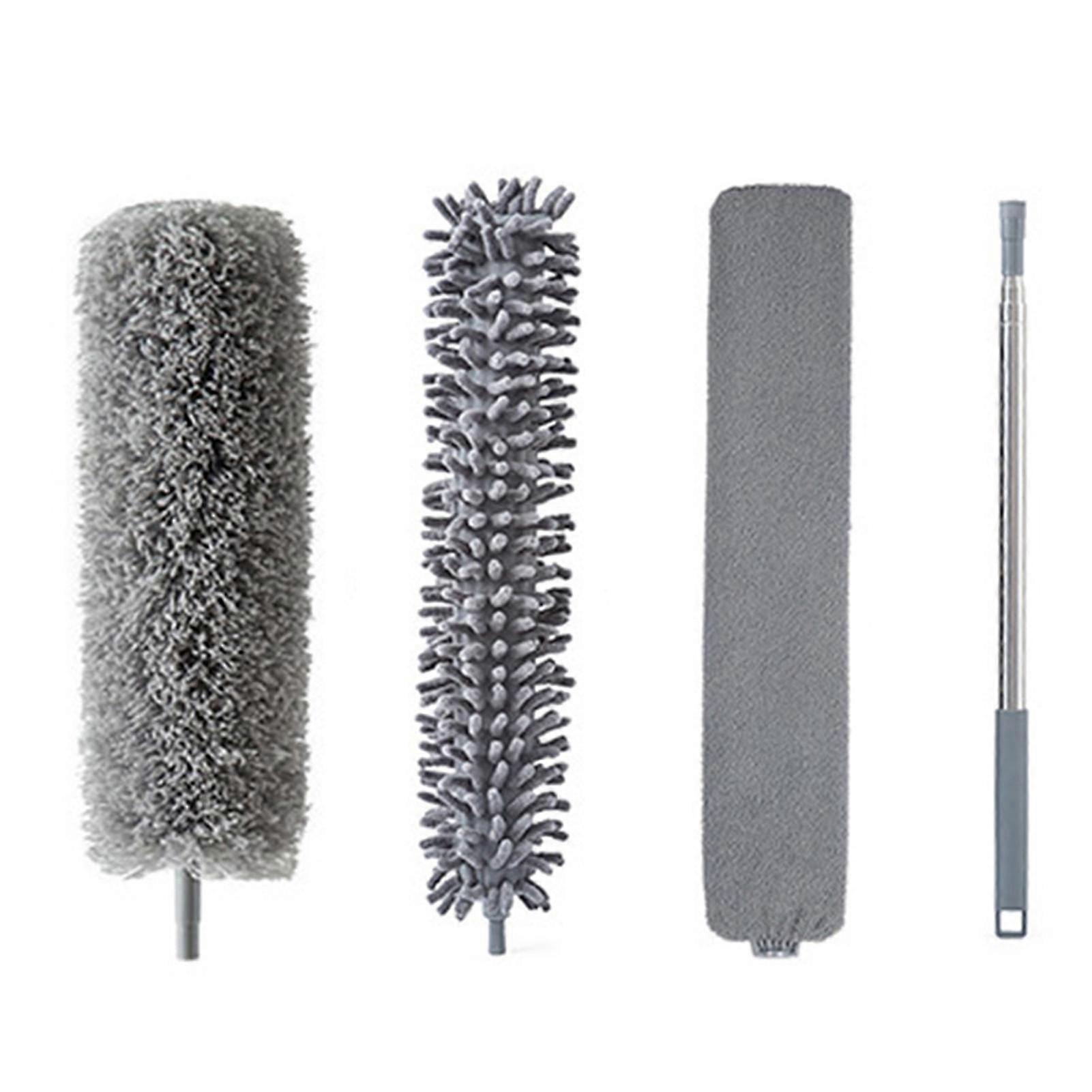 Chenille Microfiber Retractable Cleaning Feather Duster With Extension Pole