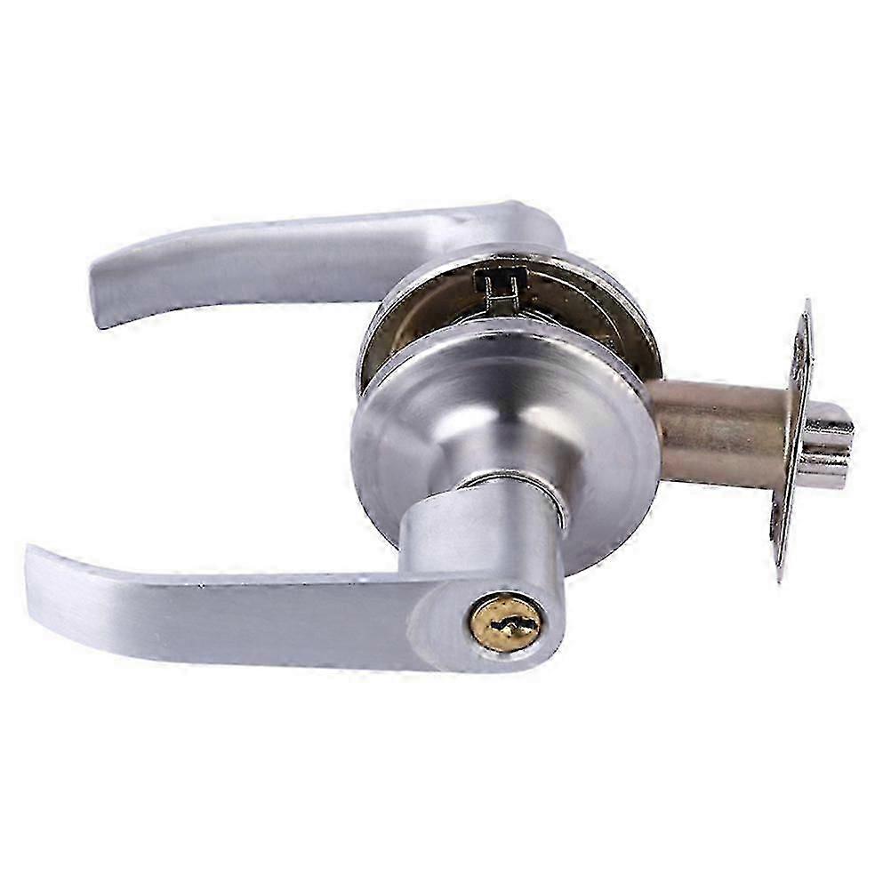 1 Set Door Handle Lock Interior Bathroom Three-Bar Spherical Lock with 3 Keys