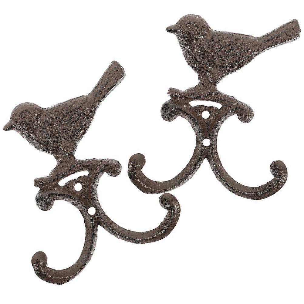 Retro Wall Hook Cast Shape Coat Hook for 2Pcs Household Use