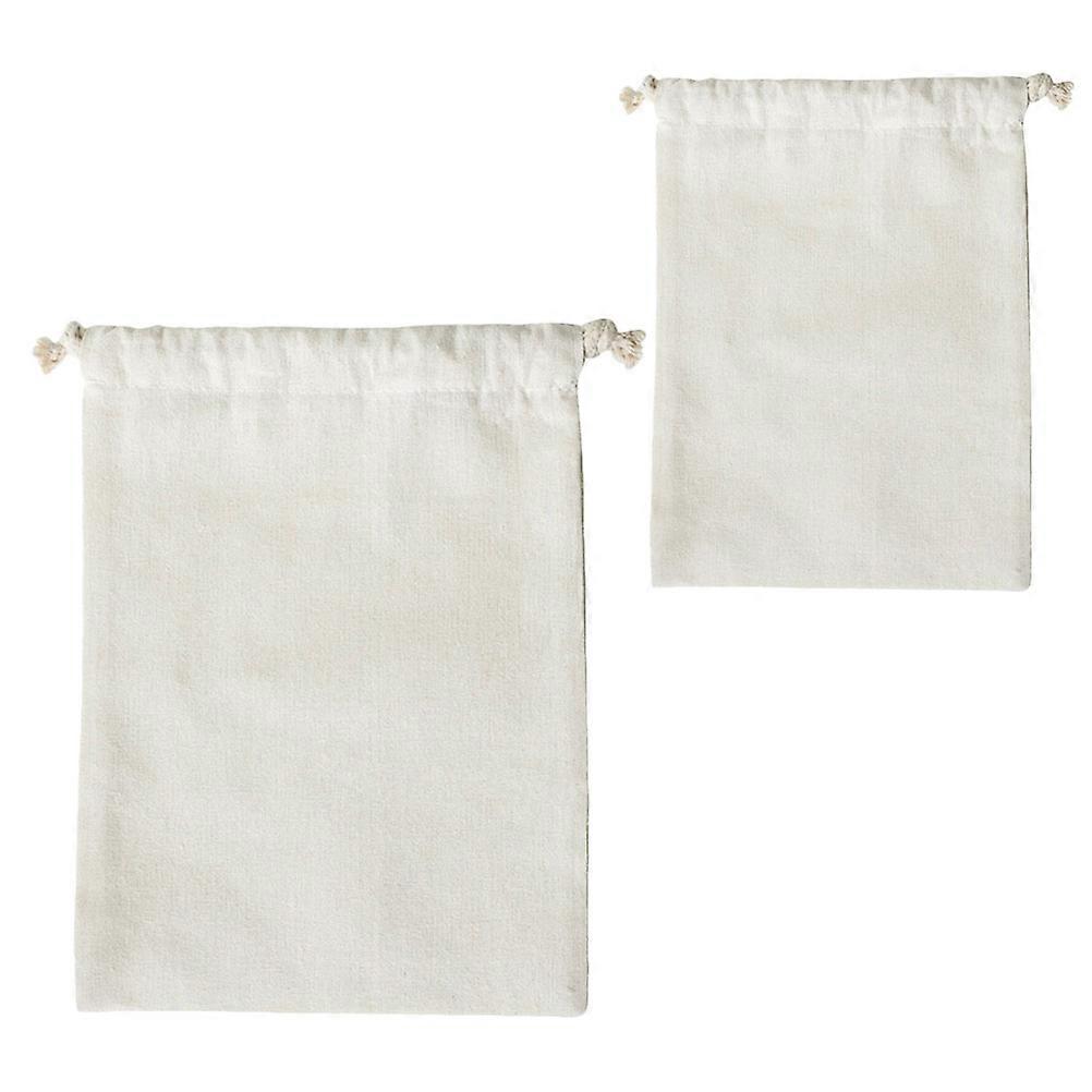 Drawstring Storage Bag Cotton Linen for Storage 2Pcs Eco-Friendly Flour Pouches
