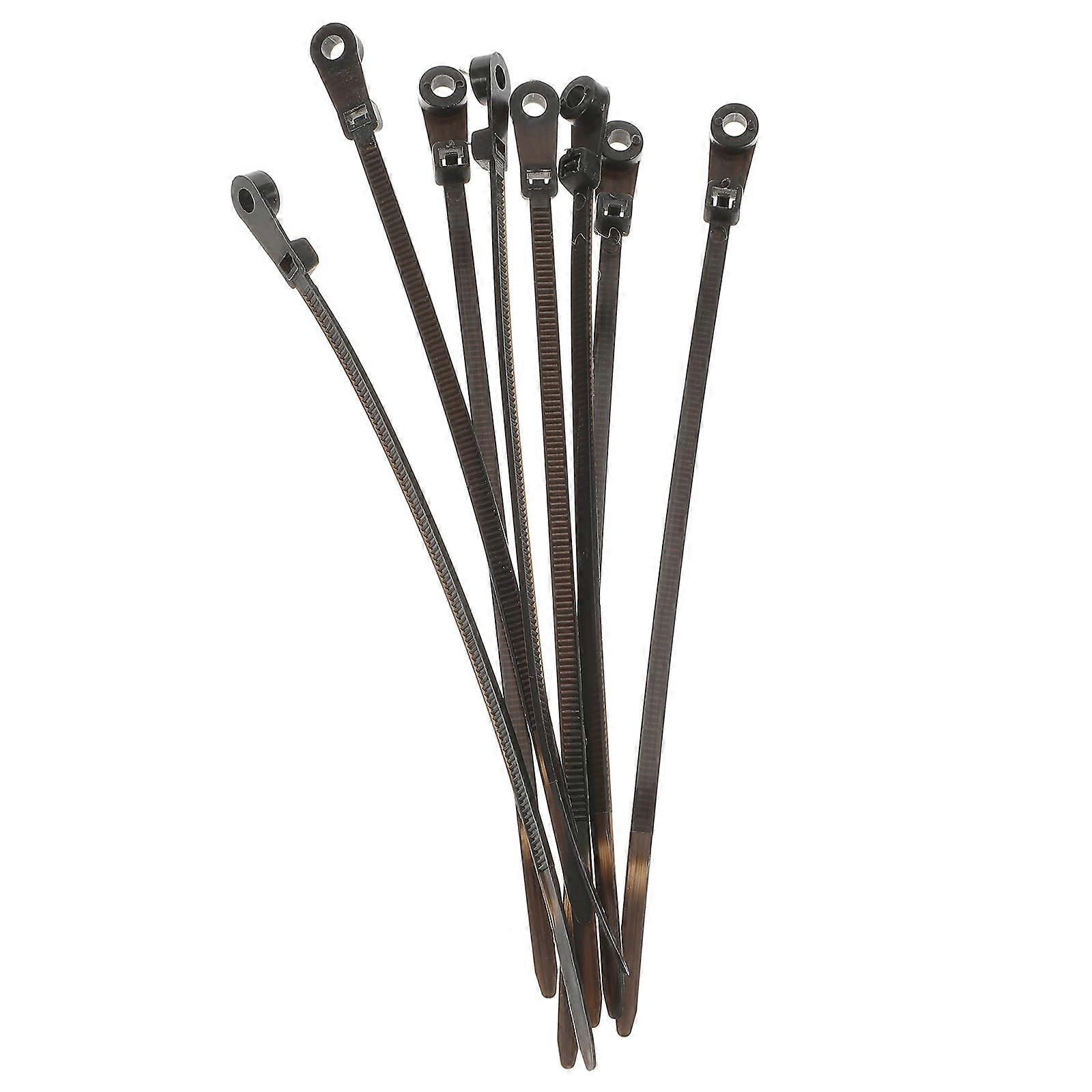 Self-Locking Nylon Cable Ties Double Hole Round Head for Fixing 100Pcs