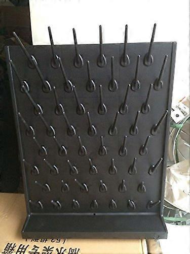 52 Peg Laboratory Drying Rack Wall Mounted Black Pegboard with Builtin Draining Tray