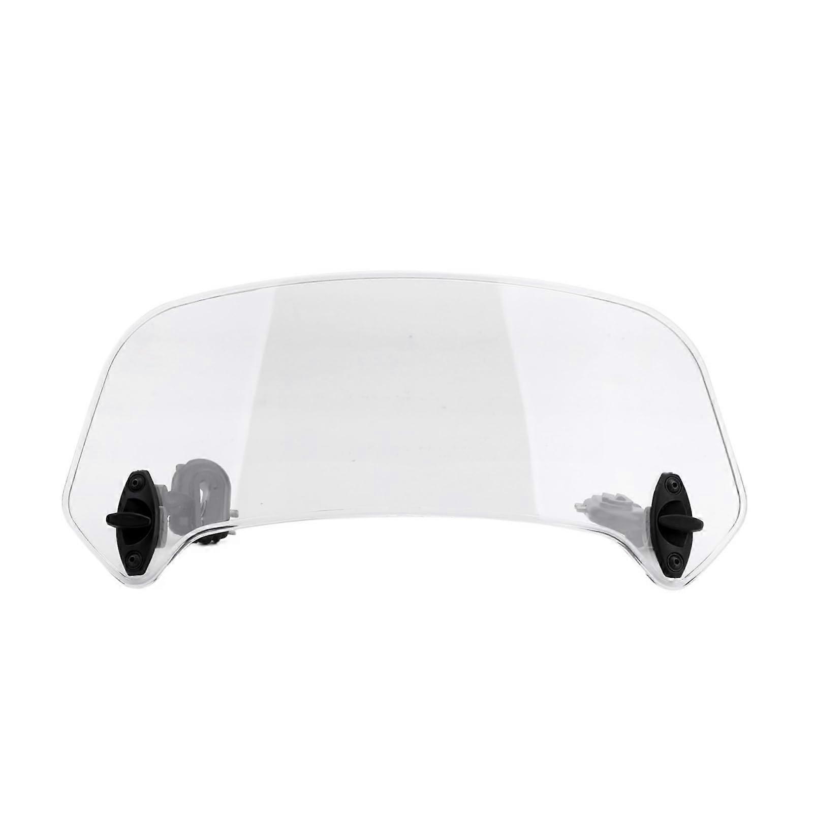 Universal Adjustable Clip On Motorcycle Windshield Extension Dark Smoke Spoiler with Wind Vibration Reduction