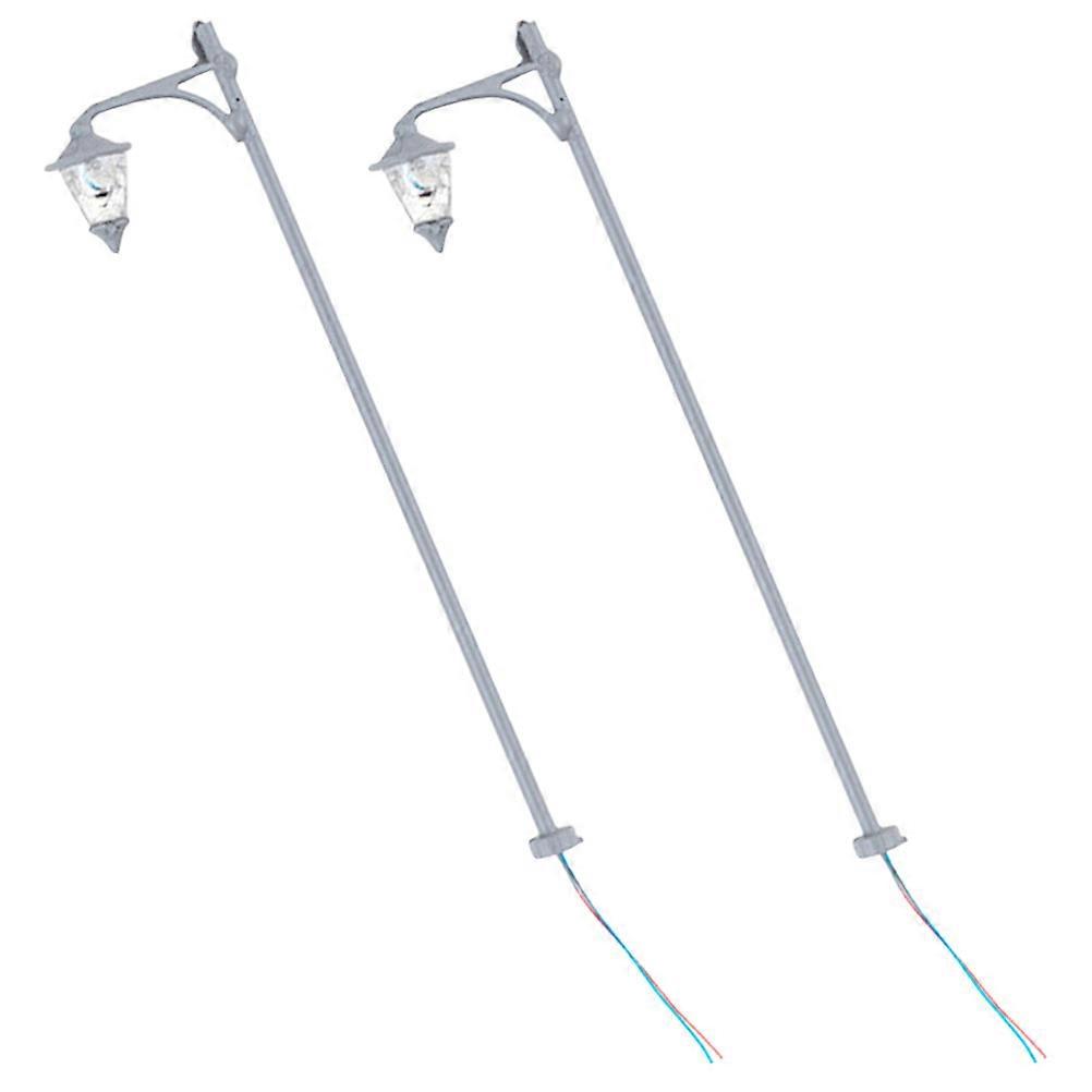 Model Courtyard Lamp Mini Street Lamp for Decor 2Pcs Construction Sand Table