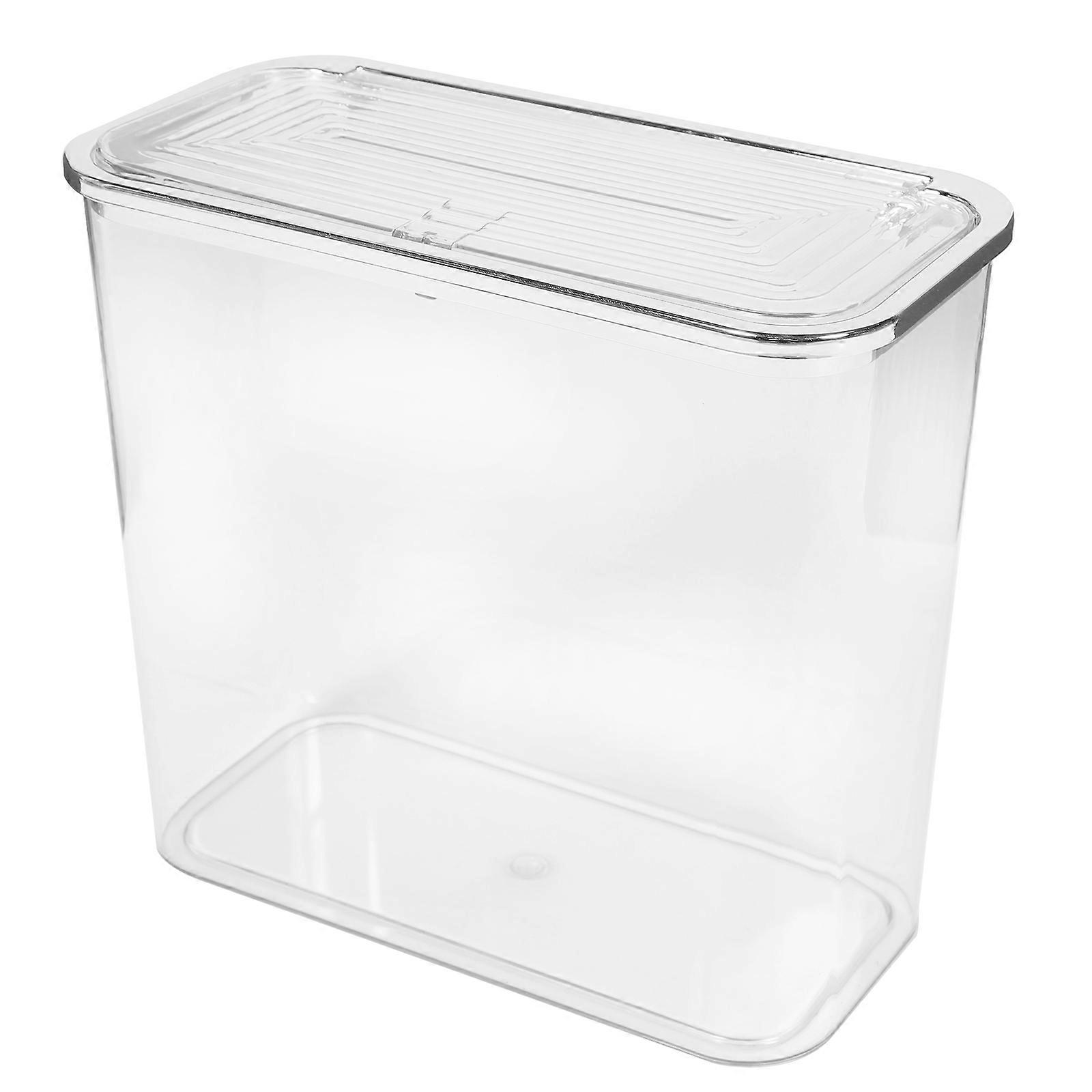 Household Trash Can Transparent Plastic Garbage Bucket with Lid
